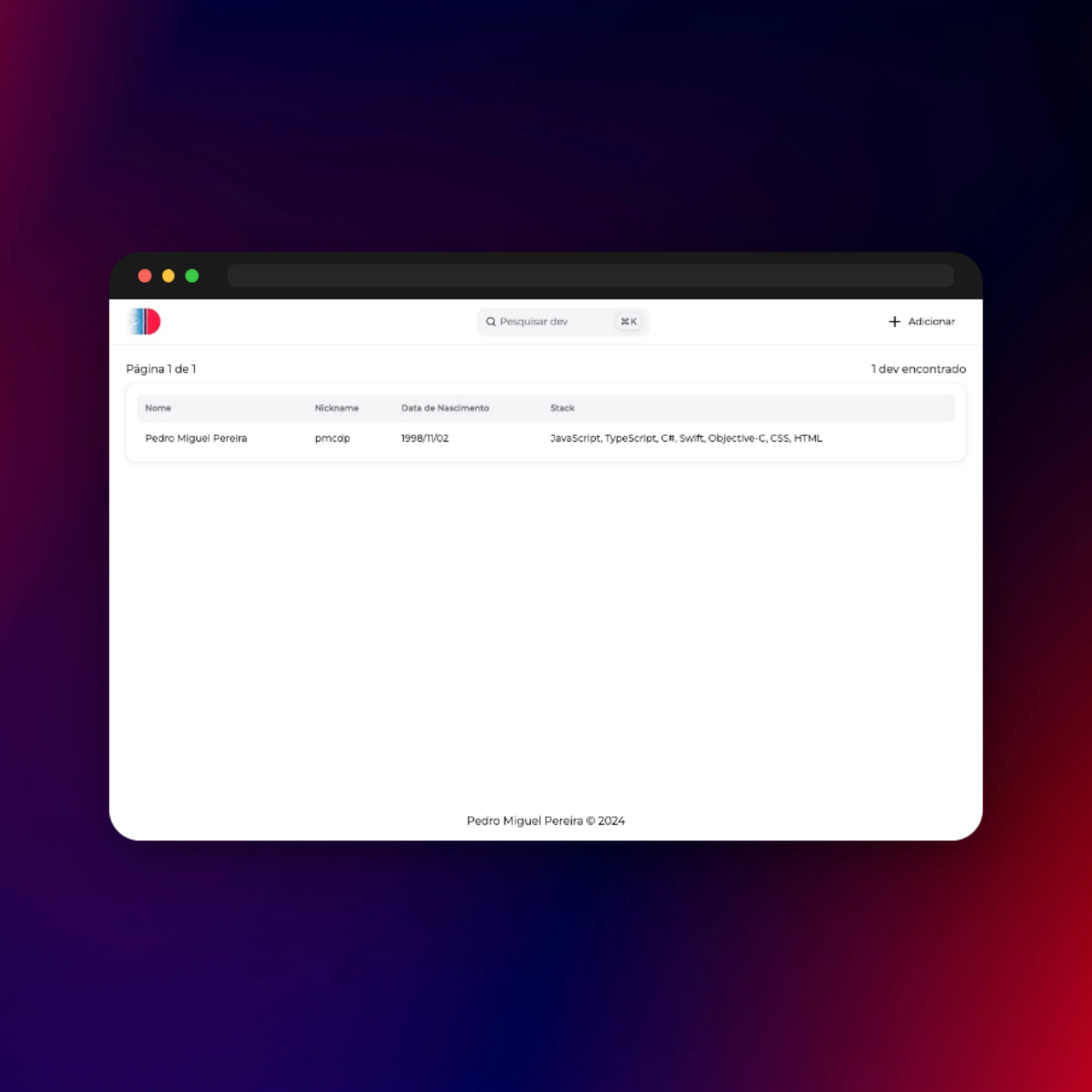 Dynamic FullStack Challenge